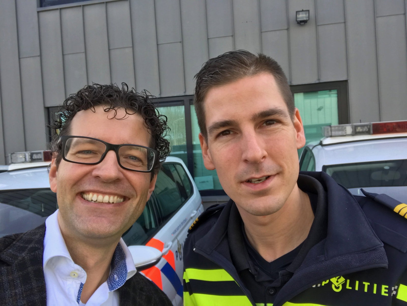 Jan-Willem de politievlogger en Erik Jan Koedijk